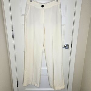 NWT!!! MNG Elegant Cream Wide-Leg Pants.‎ Size 6